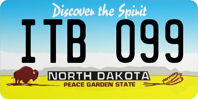ND license plate ITB099