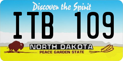 ND license plate ITB109