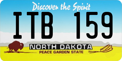 ND license plate ITB159