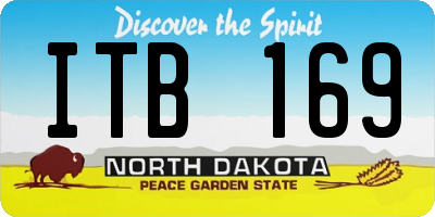 ND license plate ITB169