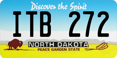 ND license plate ITB272