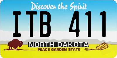 ND license plate ITB411