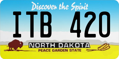ND license plate ITB420