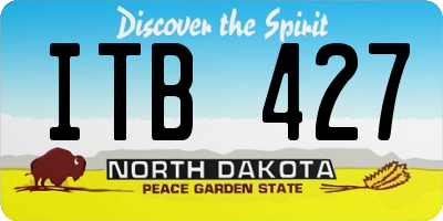 ND license plate ITB427