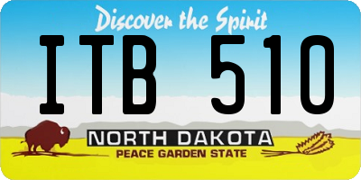 ND license plate ITB510