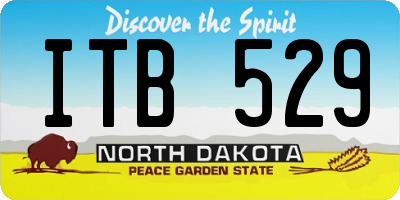 ND license plate ITB529