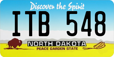 ND license plate ITB548