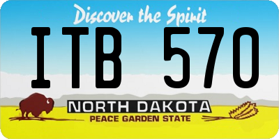 ND license plate ITB570