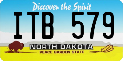 ND license plate ITB579