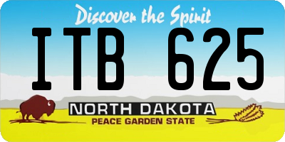 ND license plate ITB625