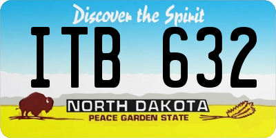 ND license plate ITB632