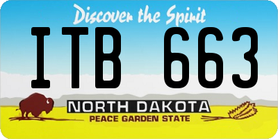 ND license plate ITB663