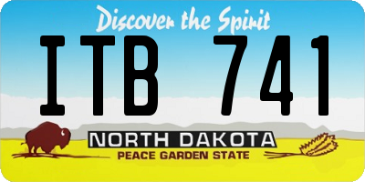 ND license plate ITB741