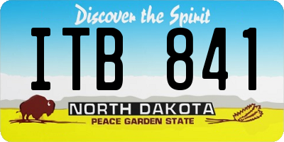 ND license plate ITB841