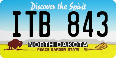 ND license plate ITB843