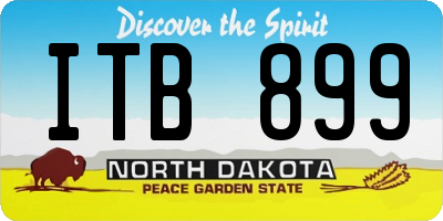 ND license plate ITB899