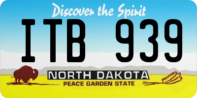 ND license plate ITB939