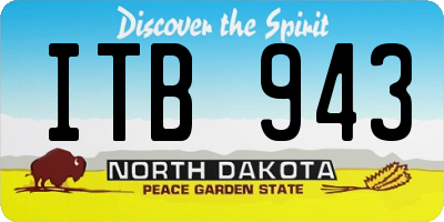 ND license plate ITB943