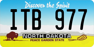 ND license plate ITB977