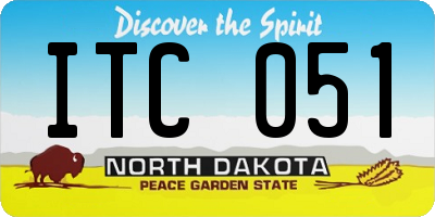 ND license plate ITC051