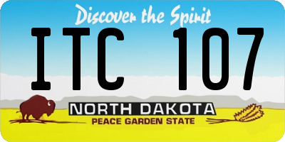 ND license plate ITC107