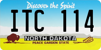 ND license plate ITC114