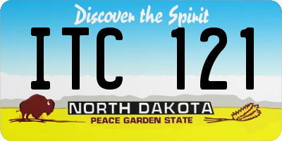 ND license plate ITC121