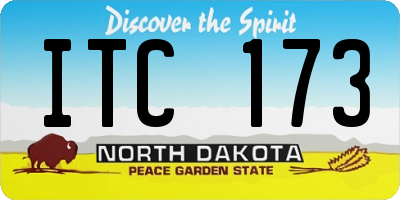 ND license plate ITC173