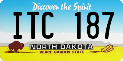 ND license plate ITC187