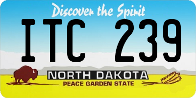 ND license plate ITC239