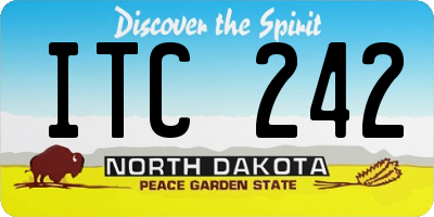 ND license plate ITC242