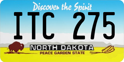 ND license plate ITC275