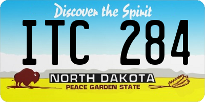 ND license plate ITC284