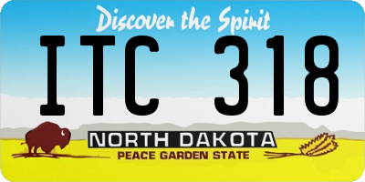 ND license plate ITC318