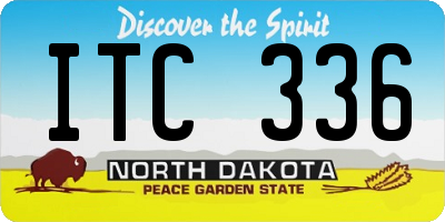 ND license plate ITC336