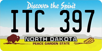 ND license plate ITC397