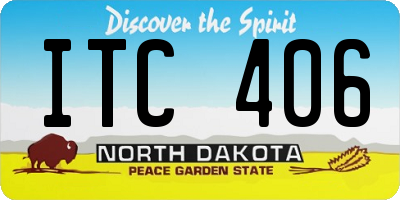 ND license plate ITC406