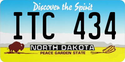 ND license plate ITC434