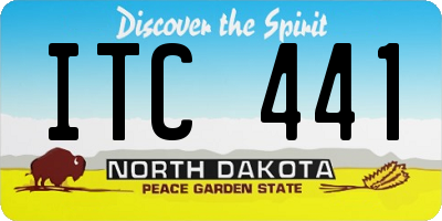 ND license plate ITC441