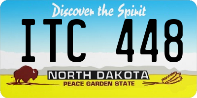 ND license plate ITC448