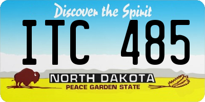 ND license plate ITC485