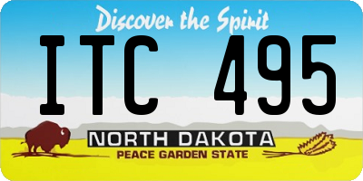 ND license plate ITC495