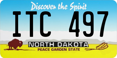 ND license plate ITC497