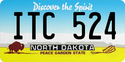 ND license plate ITC524