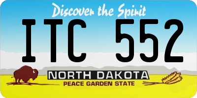 ND license plate ITC552