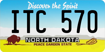 ND license plate ITC570