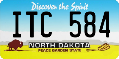 ND license plate ITC584