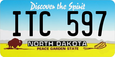 ND license plate ITC597