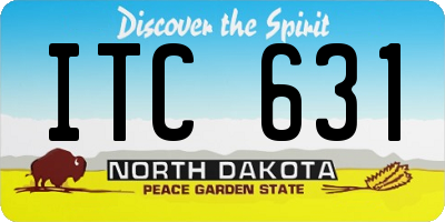 ND license plate ITC631
