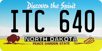 ND license plate ITC640